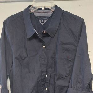 Navy Button Down